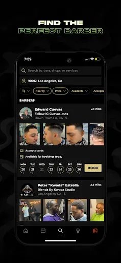 Скриншот 4 — theCut: Find & Book Barbers