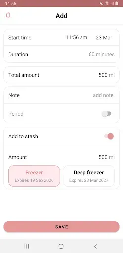 Скриншот 2 — Pumply - Pumplog Tracker