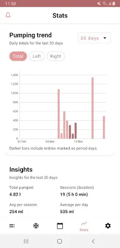 Скриншот 5 — Pumply - Pumplog Tracker