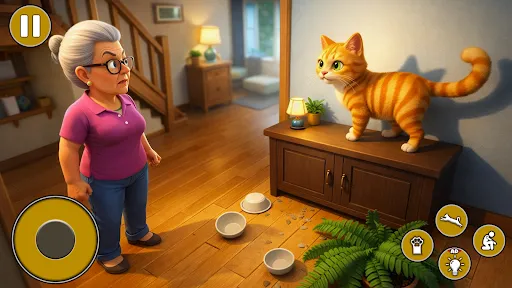 Скриншот 1 — Granny VS Bad Cat prankster 3d