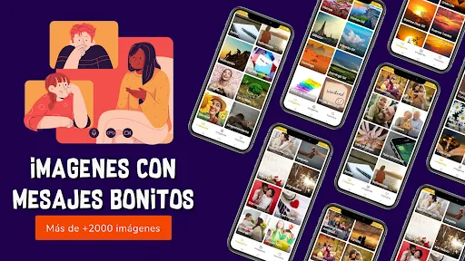 Скриншот 1 — Imágenes con Mensajes Bonitos