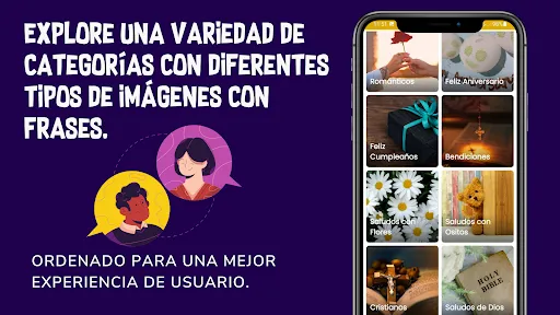 Скриншот 2 — Imágenes con Mensajes Bonitos