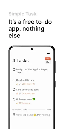 Скриншот 1 — Simple Task: Minimal To-Do App