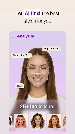 Скриншот 1 — HairHunt: AI Hairstyle Try-On