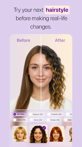 Скриншот 2 — HairHunt: AI Hairstyle Try-On