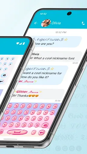 Скриншот 8 — Blue Words, Stylish Fonts text
