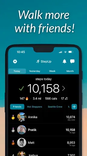 Скриншот 1 — StepUp Шагомер Счетчик шагов
