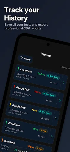 Скриншот 4 — DNS Benchmark: Speed Test