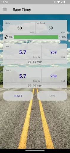 Скриншот 1 — GPS Race Timer