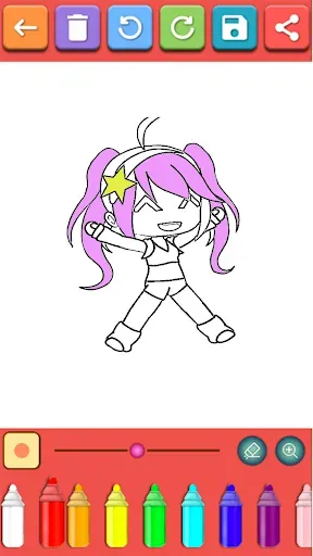 Скриншот 3 — Gacha Chibi Coloring Book