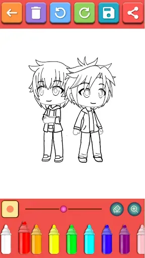 Скриншот 4 — Gacha Chibi Coloring Book