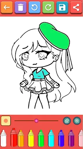 Скриншот 6 — Gacha Chibi Coloring Book