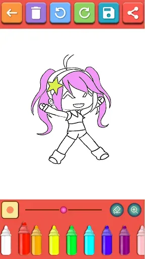 Скриншот 8 — Gacha Chibi Coloring Book