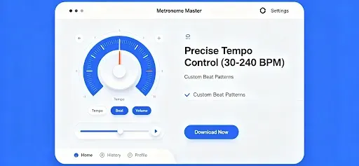 Скриншот 1 — Metronome-Tempo Beat app