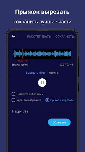 Скриншот 4 — Редактор Музыки, Обрезка Аудио