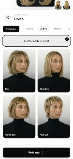 Скриншот 1 — Provador de Cabelo