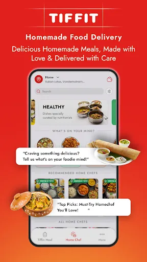 Скриншот 1 — TiffiT- HomeMade Food Delivery