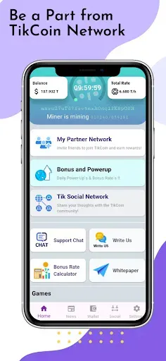 Скриншот 1 — TikCoin Network