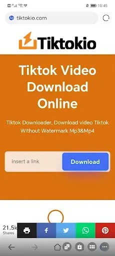 Скриншот 1 — Tiktokio:TT Video Downloader