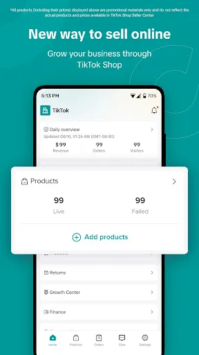 Скриншот 1 — TikTok Shop Seller Center