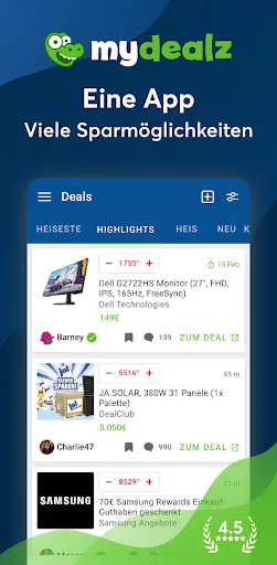 Скриншот 1 — mydealz – Gutscheine, Angebote