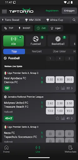 Скриншот 2 — TIPTORRO Sportwetten