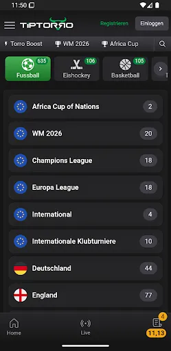 Скриншот 8 — TIPTORRO Sportwetten