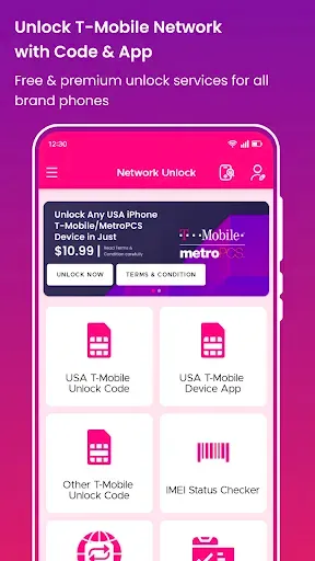 Скриншот 2 — Сеть T-Mobile: разблокировка