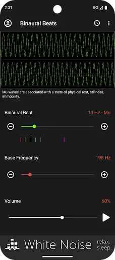 Скриншот 2 — Binaural Beats Generator