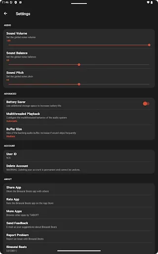 Скриншот 8 — Binaural Beats Generator