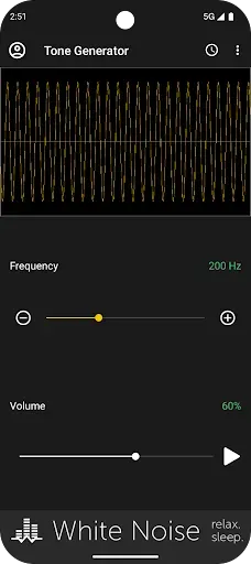 Скриншот 1 — Tone Generator