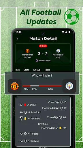 Скриншот 2 — MatchLive: Live Soccer Scores