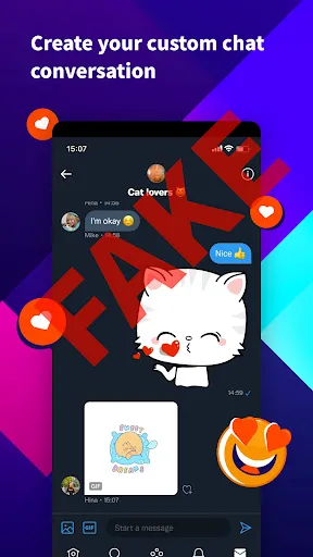 Скриншот 1 — iFake: Fake Chat Messages