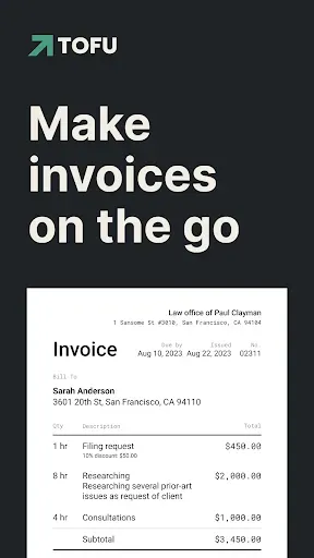 Скриншот 7 — Invoice Maker Tofu & Receipts