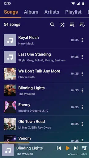 Скриншот 2 — Mp3 музыка - музыкальный плеер
