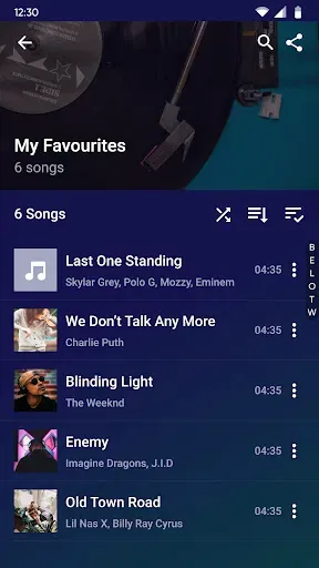 Скриншот 5 — Mp3 музыка - музыкальный плеер