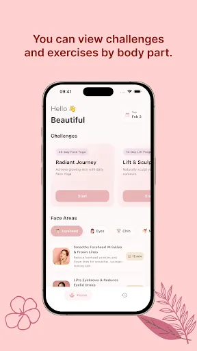 Скриншот 1 — Face Yoga Exercise & Skin Care