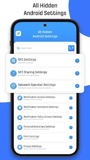 Скриншот 4 — Android Hidden All Setting App
