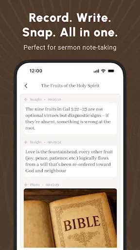 Скриншот 3 — Bible Note Taker & Recorder