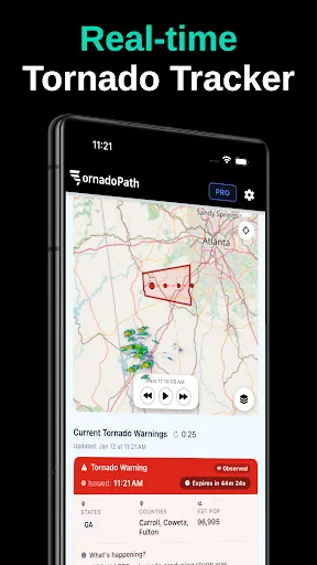 Скриншот 1 — Tornado Tracker by TornadoPath