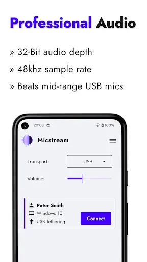 Скриншот 3 — Micstream - PC Mic for Windows