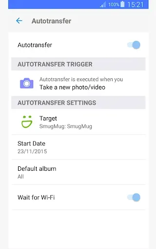 Скриншот 6 — PhotoSync Autotransfer Add-On