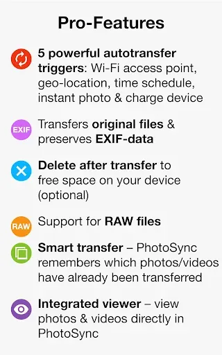 Скриншот 8 — PhotoSync – Transfer Photos