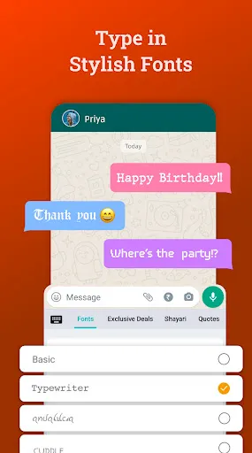 Скриншот 1 — Bobble AI Keyboard Fonts,Emoji