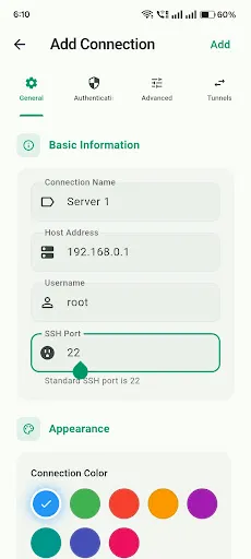 Скриншот 4 — SSH Terminal Client
