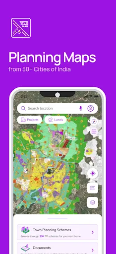 Скриншот 1 — Town Plan Map - tpMap India