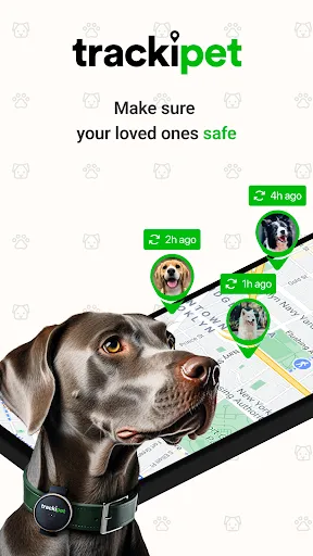 Скриншот 1 — Tracki Pet GPS for Dogs