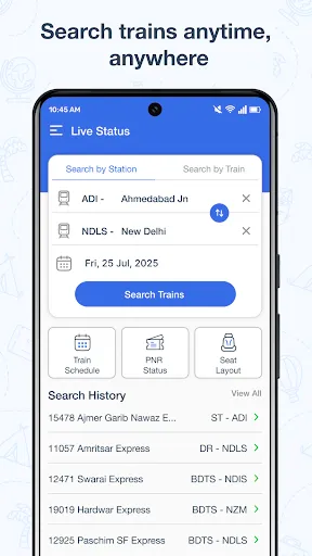 Скриншот 1 — Live Status - Find My Train