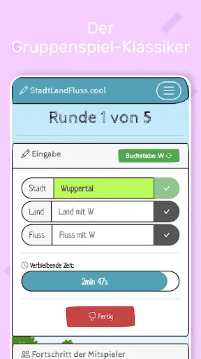 Скриншот 1 — Stadt Land Fluss | Mehrspieler