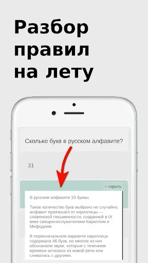 Скриншот 3 — Тесты по русскому языку